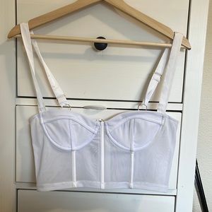 White Fox white corset top